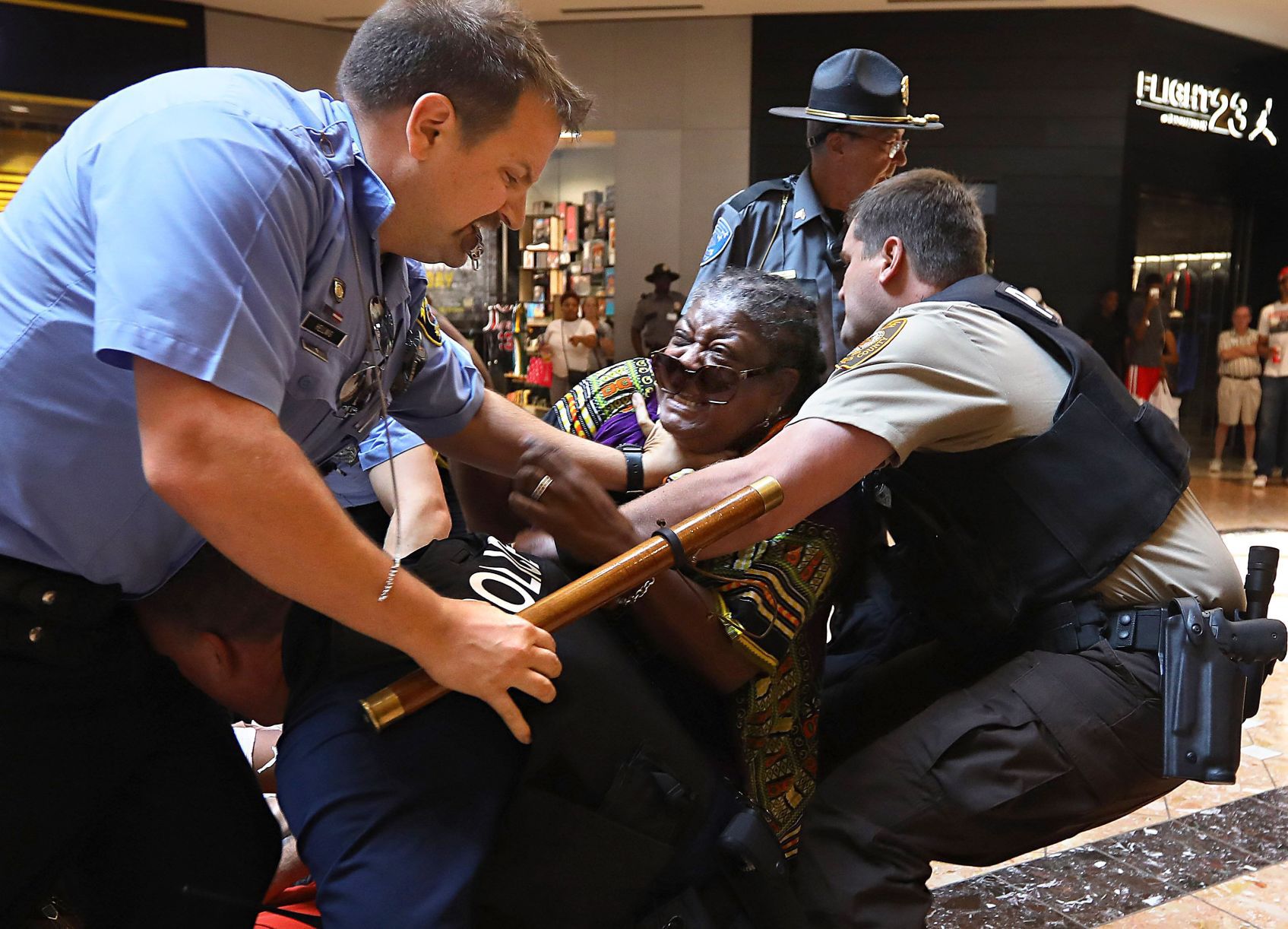 Protests at Galleria lead to arrests